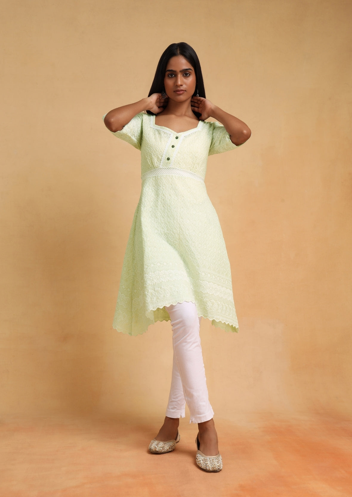 Stylised Button Short Kurti