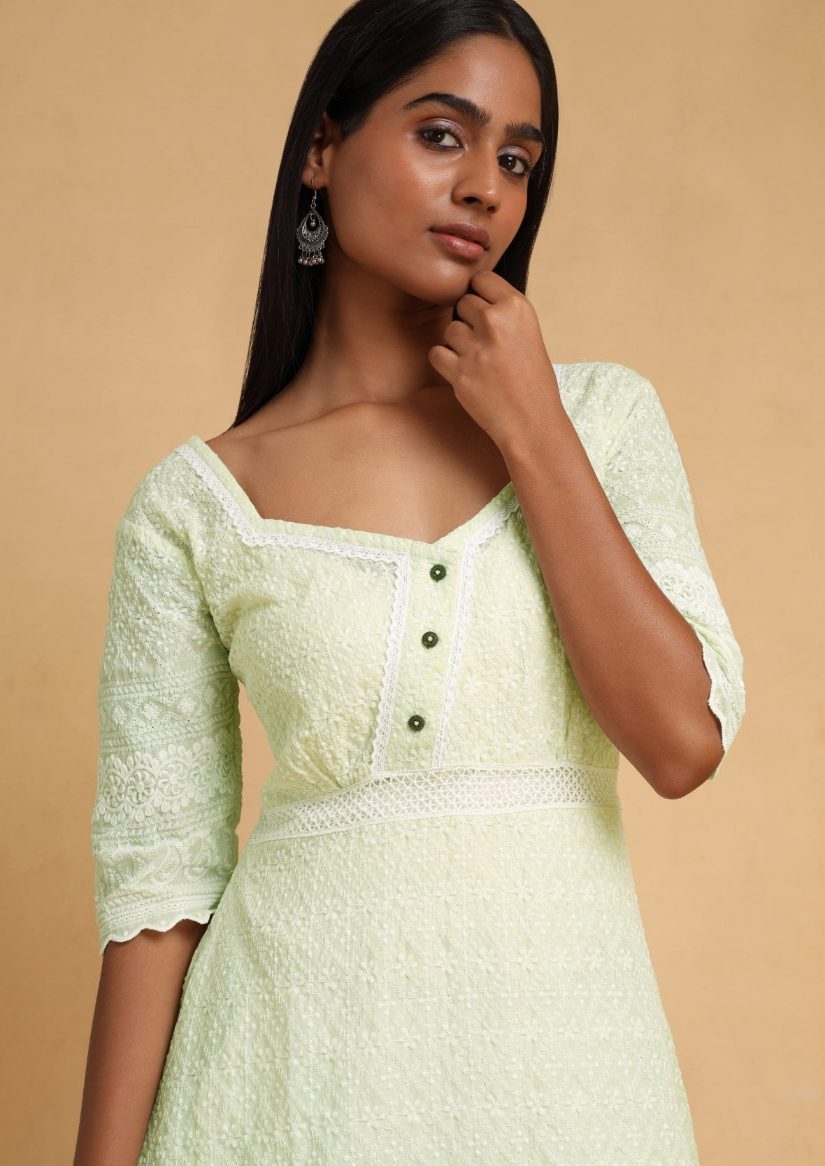 Stylised Button Short Kurti