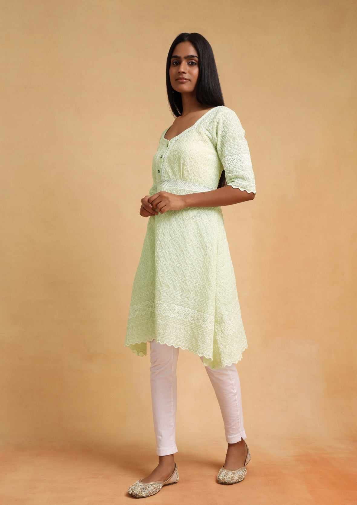 Stylised Button Short Kurti