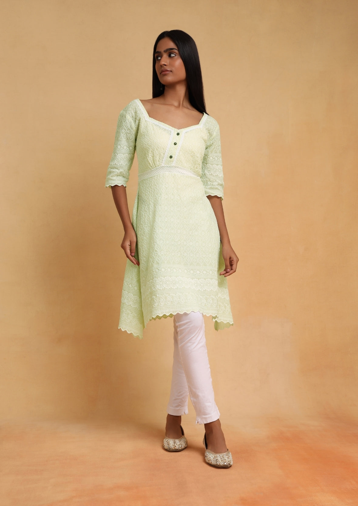 Stylised Button Short Kurti
