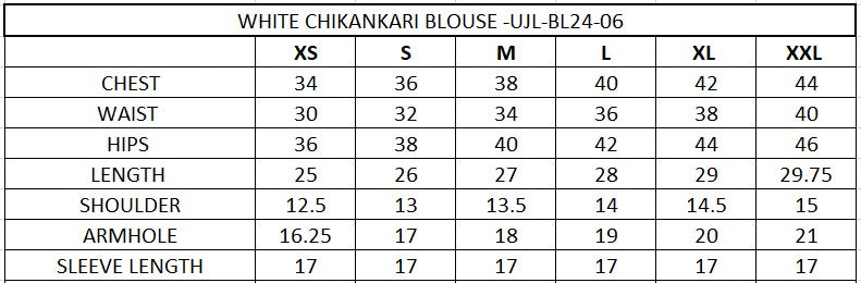 White Chikankari Top