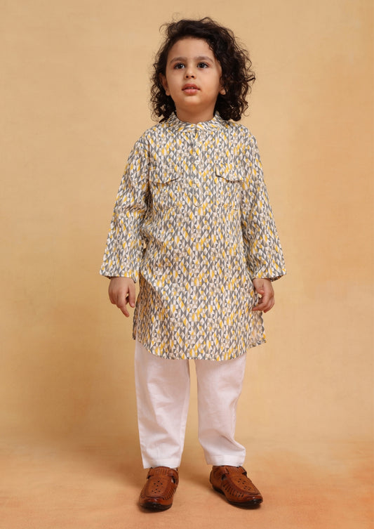 Abstract Kurta Set