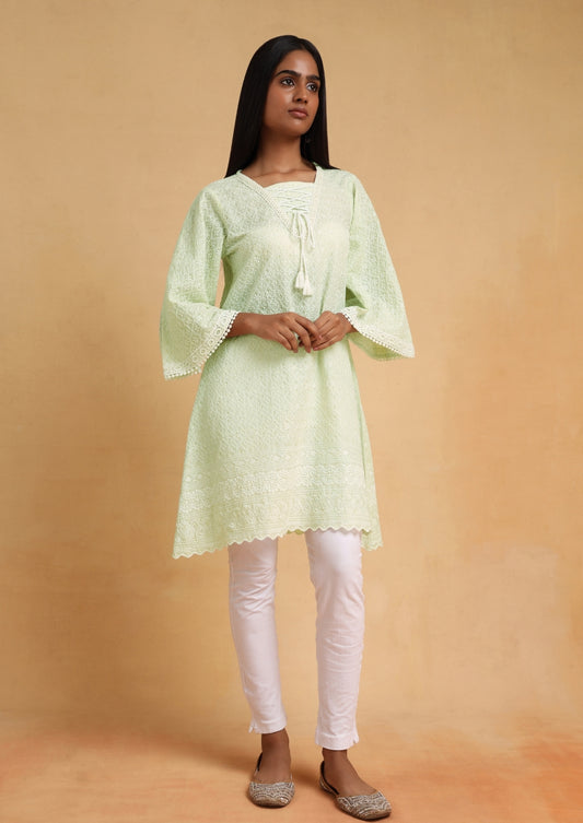 Green Tassle Short Kurti