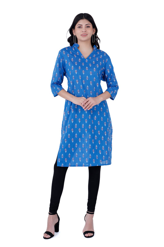 Blue Printed Kurta