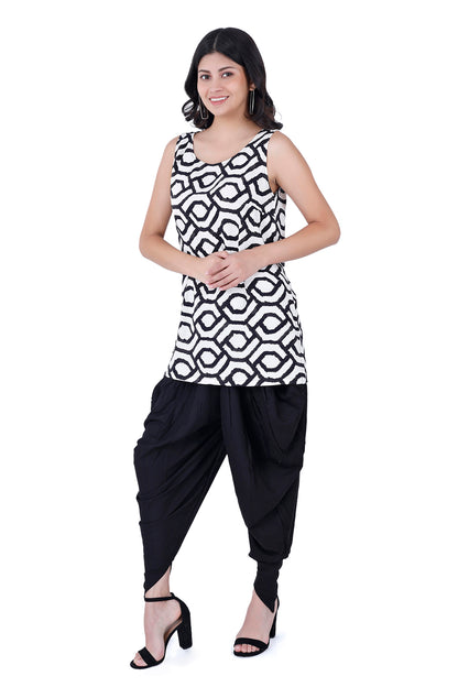 Printed Kurta with Dhoti Set