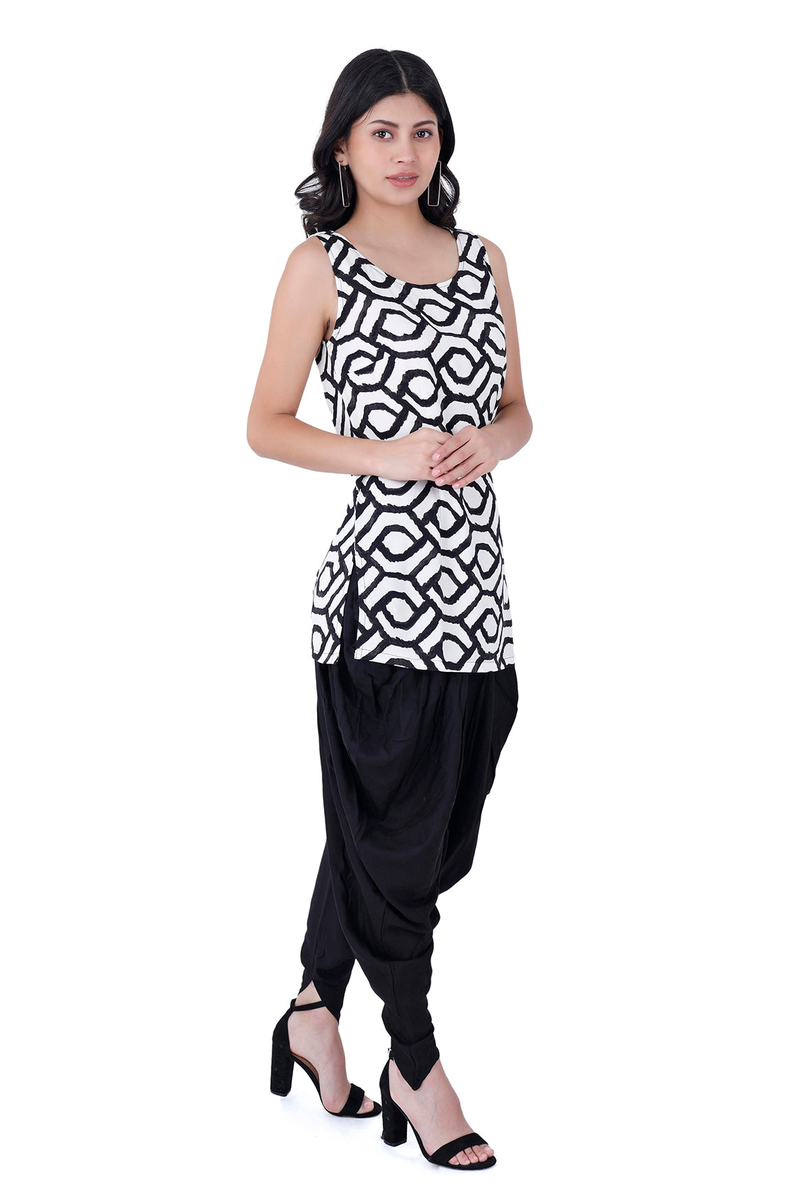 Printed Kurta with Dhoti Set